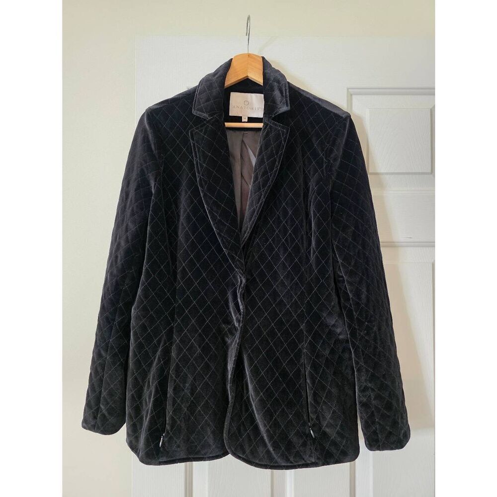 ANATOMIE holland velvet blazer in black Size M $492